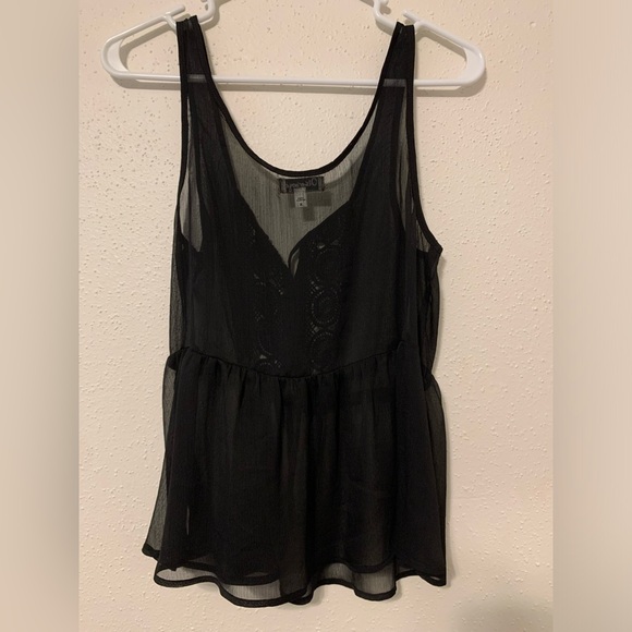 Olsenboye Sheer Sleeveless Top - Picture 3 of 3